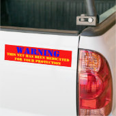 WAARSCHUWING: DEZE VET IS GEÏNDICEERD BUMPERSTICKER (Op Truck)