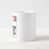 Waarschuwing dierdierenarts hard op het werk grote koffiekop (Voorkant)