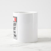 Waarschuwing diergeneeskundig assistent hard op he grote koffiekop (Voorkant)