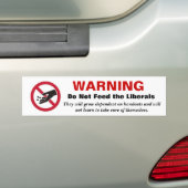 WAARSCHUWING Diet de liberalen niet Bumpersticker (Op auto)