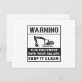 Waarschuwing: dit apparaat-graafconstructie briefkaart (Voorkant / Achterkant)