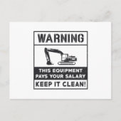 Waarschuwing: dit apparaat-graafconstructie briefkaart (Voorkant)