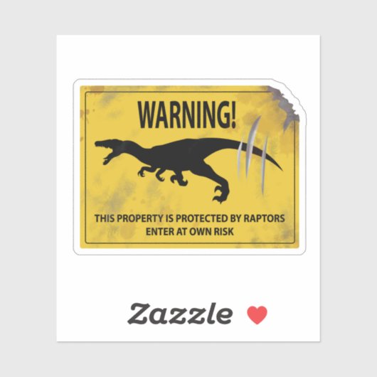 Waarschuwing! Dit bezit wordt beschermd door Rapto Sticker (Vel)