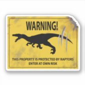 Waarschuwing! Dit bezit wordt beschermd door Rapto Sticker (Voorkant)