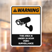 Waarschuwing Dit gebied Bewakingswinkel van minder Raamsticker (Vel 2)