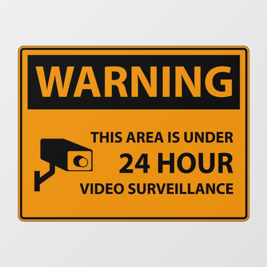 Waarschuwing Dit gebied Bewakingswinkel van minder Raamsticker (Vel)