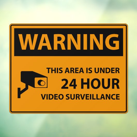 Waarschuwing Dit gebied Bewakingswinkel van minder Raamsticker (Vel 3)