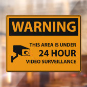 Waarschuwing Dit gebied Bewakingswinkel van minder Raamsticker (Vel 2)