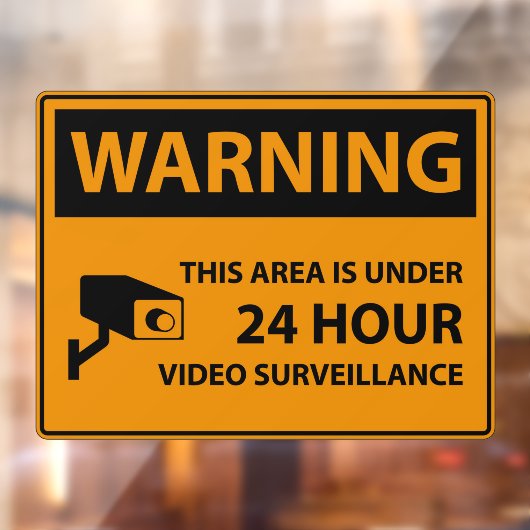 Waarschuwing Dit gebied Bewakingswinkel van minder Raamsticker (Vel 2)