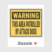 Waarschuwing dit gebied gepatrouilleerd door aanva sticker (Vel)