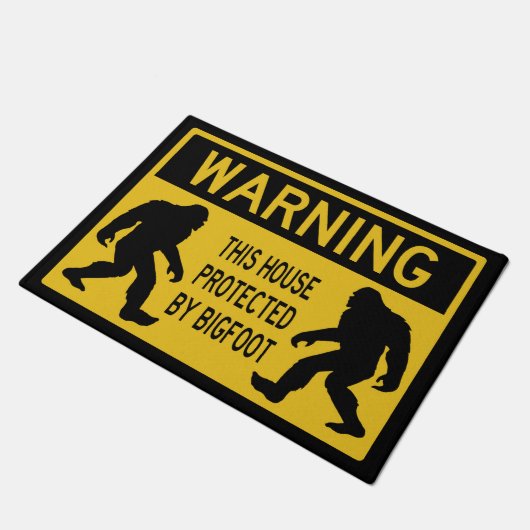 WAARSCHUWING, DIT HUIS BESCHERMD DOOR BIGFOOT DEURMAT (Schuin)