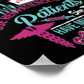 Waarschuwing Dit kan haar patiënt op haar patiënte Poster (Hoek)