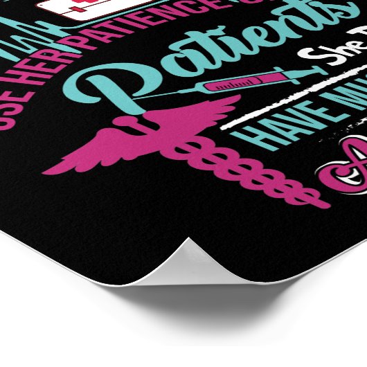 Waarschuwing Dit kan haar patiënt op haar patiënte Poster (Hoek)