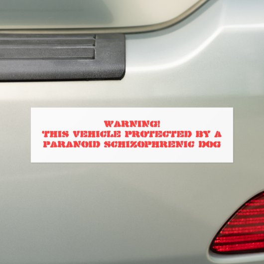 WAARSCHUWING! DIT VOERTUIG DAT BESCHERMD IS DOOR E BUMPERSTICKER (Op auto)