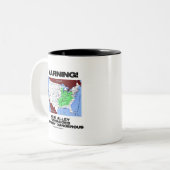 Waarschuwing! Dixie Alley Tornado's zijn zeer geva Tweekleurige Koffiemok (Voorkant links)