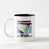Waarschuwing! Dixie Alley Tornado's zijn zeer geva Tweekleurige Koffiemok (Links)