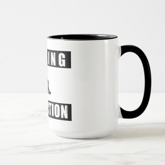 waarschuwing dj in action cup mok djing (Rechts)