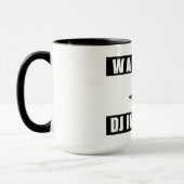 waarschuwing dj in action cup mok djing (Links)