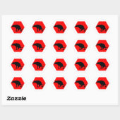 Waarschuwing Dog Pooping Ronde Sticker (Vel)