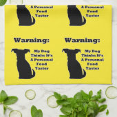 Waarschuwing Dog Theedoek (Gevouwen)