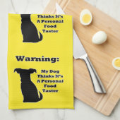 Waarschuwing Dog Theedoek (Quarter Fold)