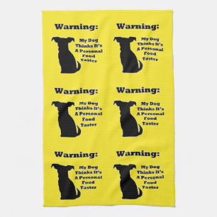 Waarschuwing Dog Theedoek