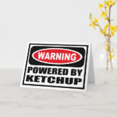 Waarschuwing DOOR het Wenskaart dat van de KETCHUP Kaart (Gele Bloem)