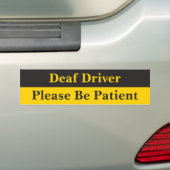 Waarschuwing Dove Bestuurder Bumpersticker (Op auto)