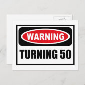 WAARSCHUWING DRAAIEN 50 Briefkaart (Voorkant / Achterkant)