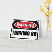 WAARSCHUWING DRAAIEN 60 Wenskaart Kaart (Gele Bloem)