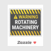 Waarschuwing Draaiende Machines Sticker (Vel)