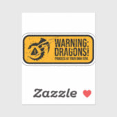 WAARSCHUWING: DRAKEN! Verweerde Grunge Road Sign Sticker (Vel)