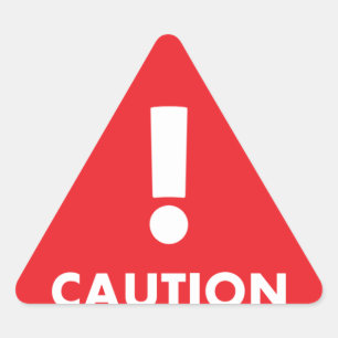 Waarschuwing Driehoek - Rood Wit Zicht Veiligheid Sticker