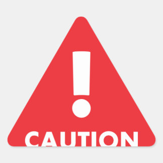 Waarschuwing Driehoek - Rood Wit Zicht Veiligheid Sticker