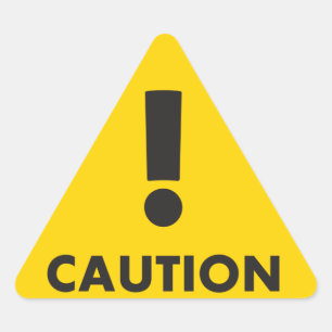 Waarschuwing Driehoek - Zwart Geel Zichtbaarheid G Sticker