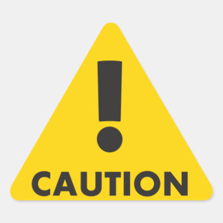 Waarschuwing Driehoek - Zwart Geel Zichtbaarheid G Sticker