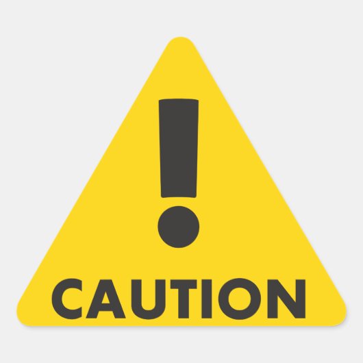 Waarschuwing Driehoek - Zwart Geel Zichtbaarheid G Sticker (Voorkant)