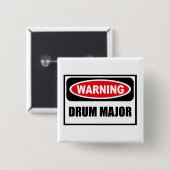 Waarschuwing DRUM MAJOR Button (Voorkant /achterkant)