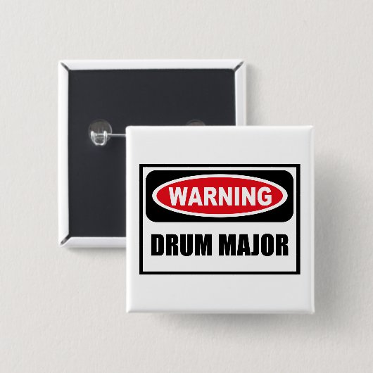 Waarschuwing DRUM MAJOR Button (Voorkant /achterkant)