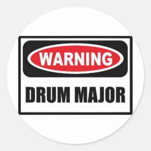 Waarschuwing DRUM MAJOR Sticker