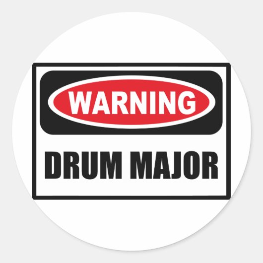 Waarschuwing DRUM MAJOR Sticker (Voorkant)