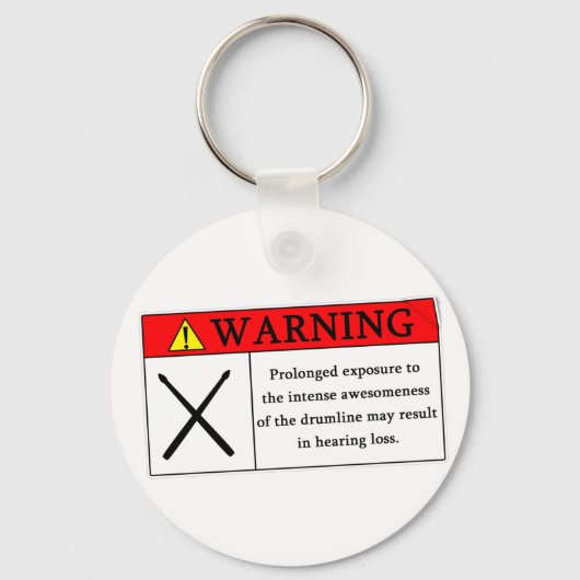 Waarschuwing Drumline Sleutelhanger (Voorkant)