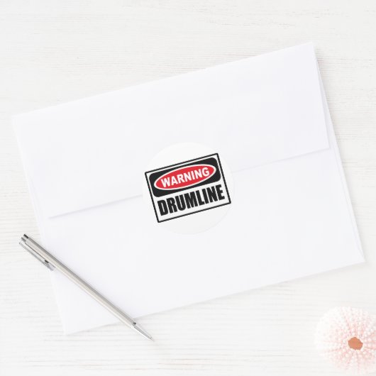 Waarschuwing DRUMLINE Sticker (Envelop)