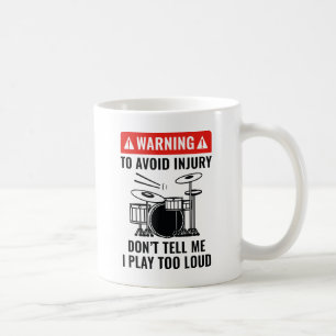 Waarschuwing drummer koffiemok