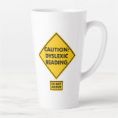 Waarschuwing: Dyslectische Lezing Latte Mok (Rechts)