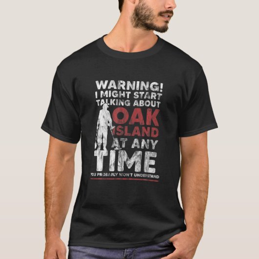 Waarschuwing Eak Island Metal Detection Gift T-shirt (Voorkant)