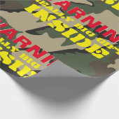 WAARSCHUWING Echt groots cadeaupapier (Hoek)