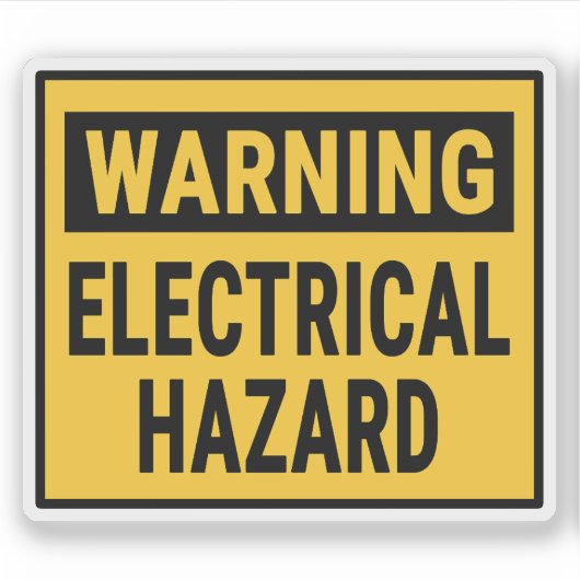 Waarschuwing elektrisch gevaar sticker (Voorkant)