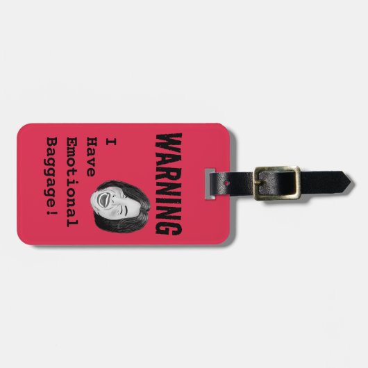 WAARSCHUWING Emotionele bagage Bagagelabel (Voorkant horizontaal)