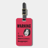 WAARSCHUWING Emotionele bagage Bagagelabel (Voorkant verticaal)